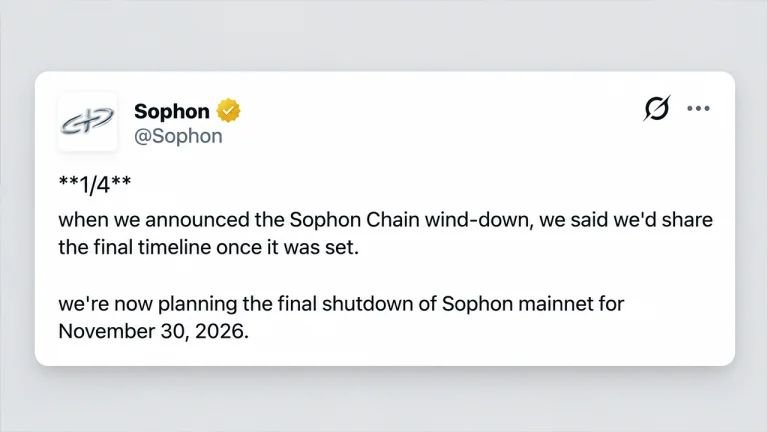 Sophon Set to Pull Plug on Layer 2 Network After $70M Funding Push