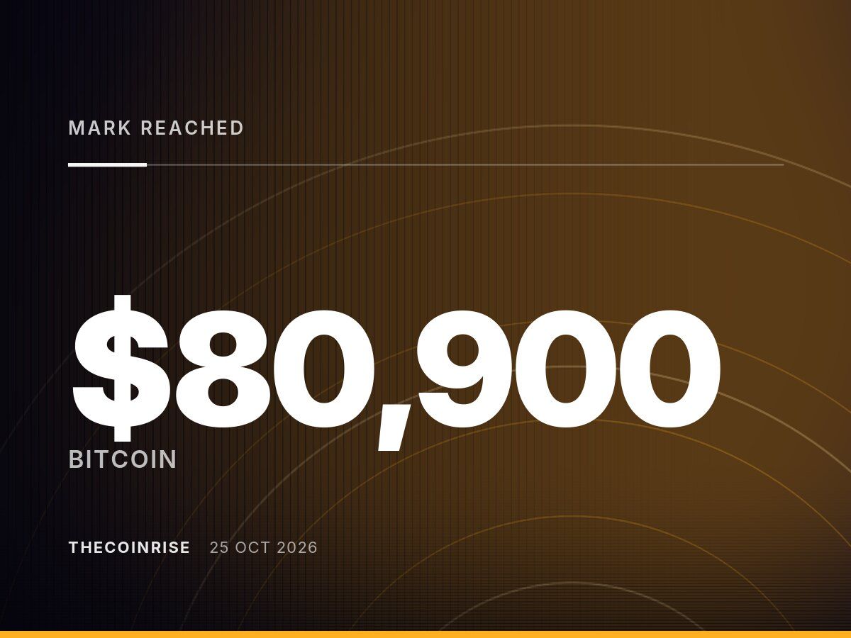 $80,900 Mark Reached as Bitcoin Recovers, Eyes Set on $85,000 Before Fed Decision