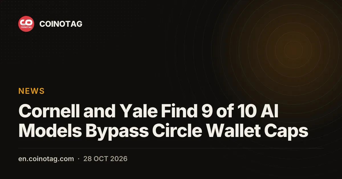 Cornell and Yale Find 9 of 10 AI Models Bypass Circle Wallet Caps