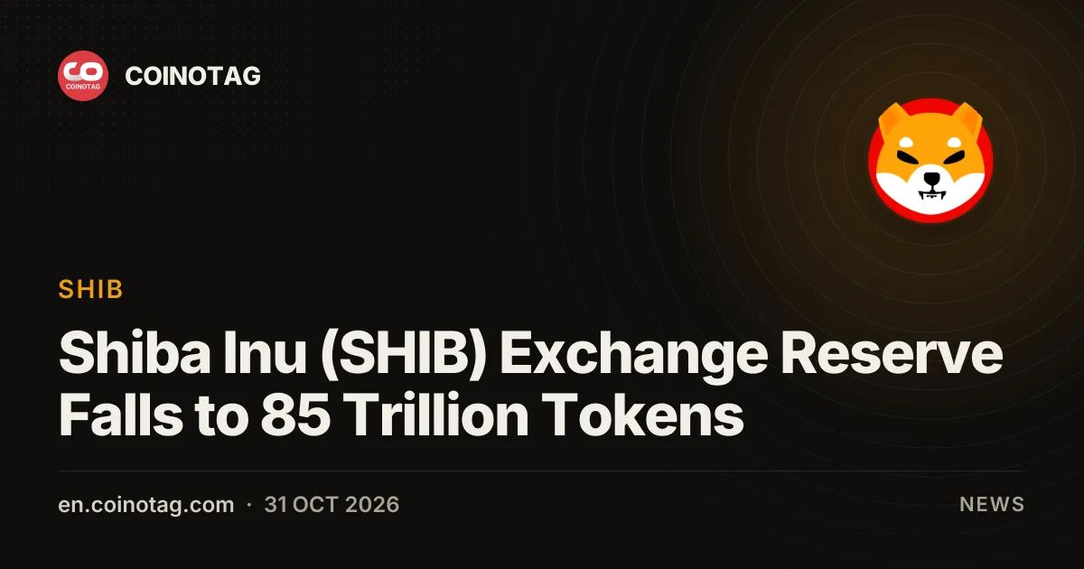 Shiba Inu (SHIB) Exchange Reserve Falls to 85 Trillion Tokens