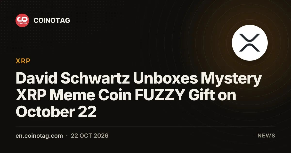 David Schwartz Unboxes Mystery XRP Meme Coin FUZZY Gift on October 22