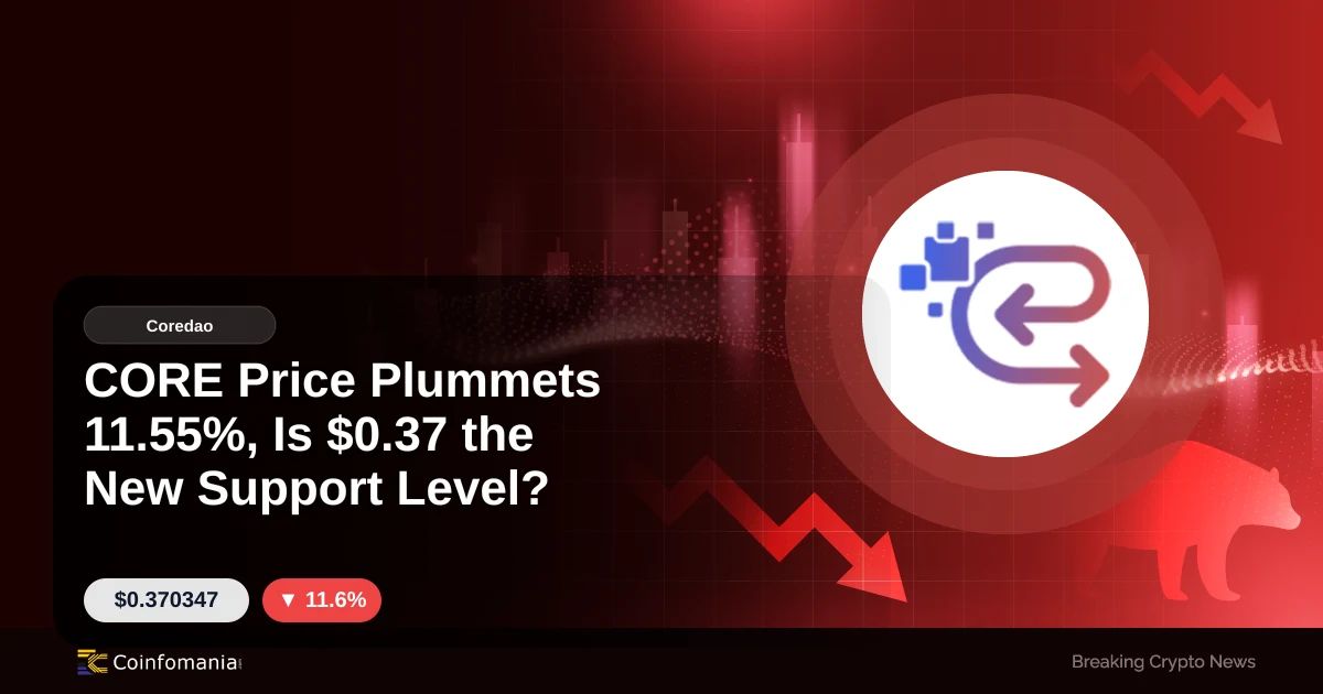 CORE Price Plummets 11.55%, Is $0.37 the New Support Level?