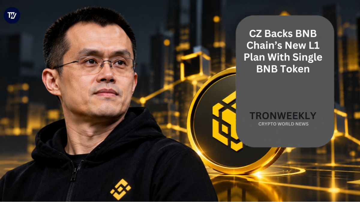 CZ Backs BNB Chain’s New L1 Plan With Single BNB Token