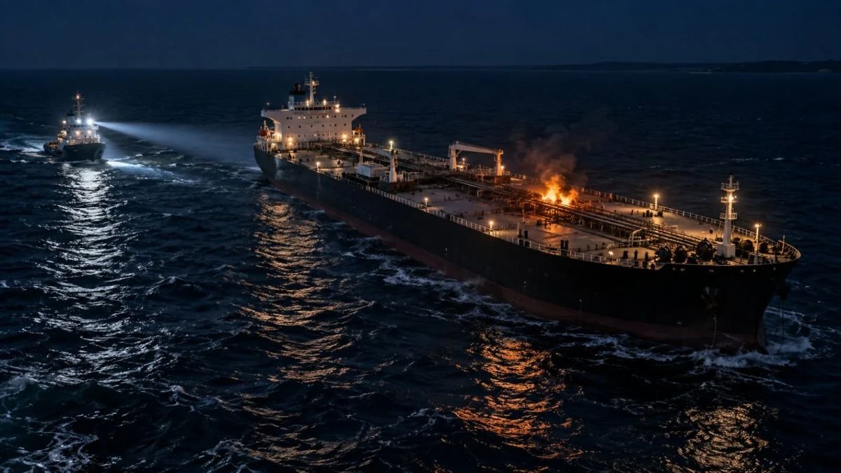 Fire Reported Aboard Tanker in Romanian Waters Near Sulina