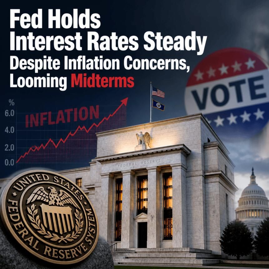 Fed Holds Interest Rates Steady Despite Inflation Concerns, Looming Midterms