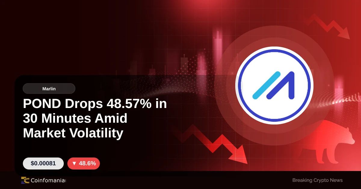 POND Drops 48.57% in 30 Minutes Amid Market Volatility