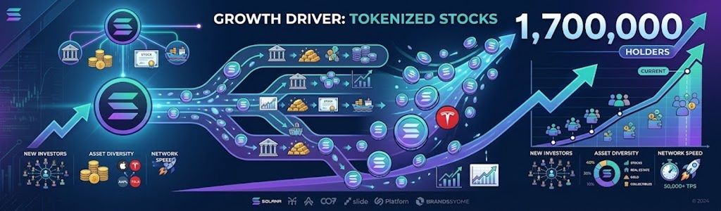 Solana Tokenized RWA Holders Surge to 1.7 Million as Tokenized Stocks Drive Growth