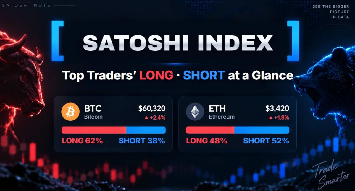 [Satoshi Index] Seven-Day Top Crypto Traders Go From 72% Long to 92% Short Overnight; All Three Groups Now 91% to 94% Short
