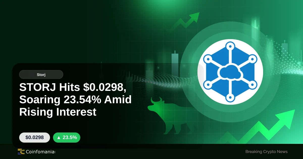 STORJ Hits $0.0298, Soaring 23.54% Amid Rising Interest