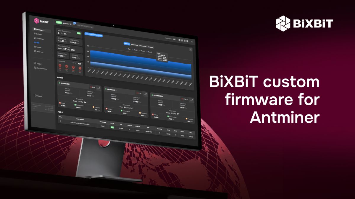 BiXBiT Launches Antminer Firmware with Up to 40% Hashrate Gains and Integrated Mining Management