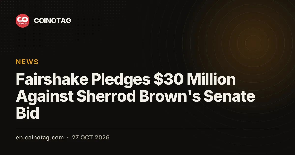 Fairshake Pledges $30 Million Against Sherrod Brown's Senate Bid