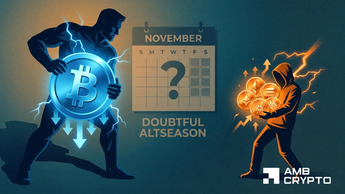 ‘Altcoin speculation has slowed down’ – Can November break Bitcoin’s 60% grip?