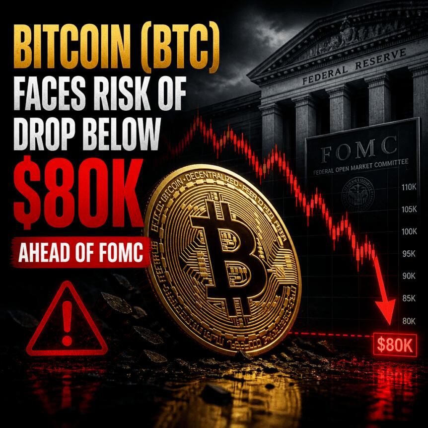 Bitcoin (BTC) Faces Risk of Drop Below $80K Ahead of FOMC