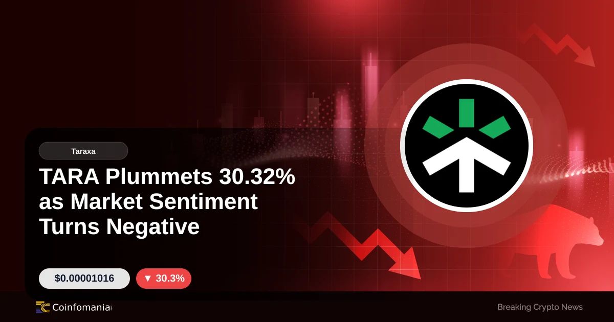 TARA Plummets 30.32% as Market Sentiment Turns Negative