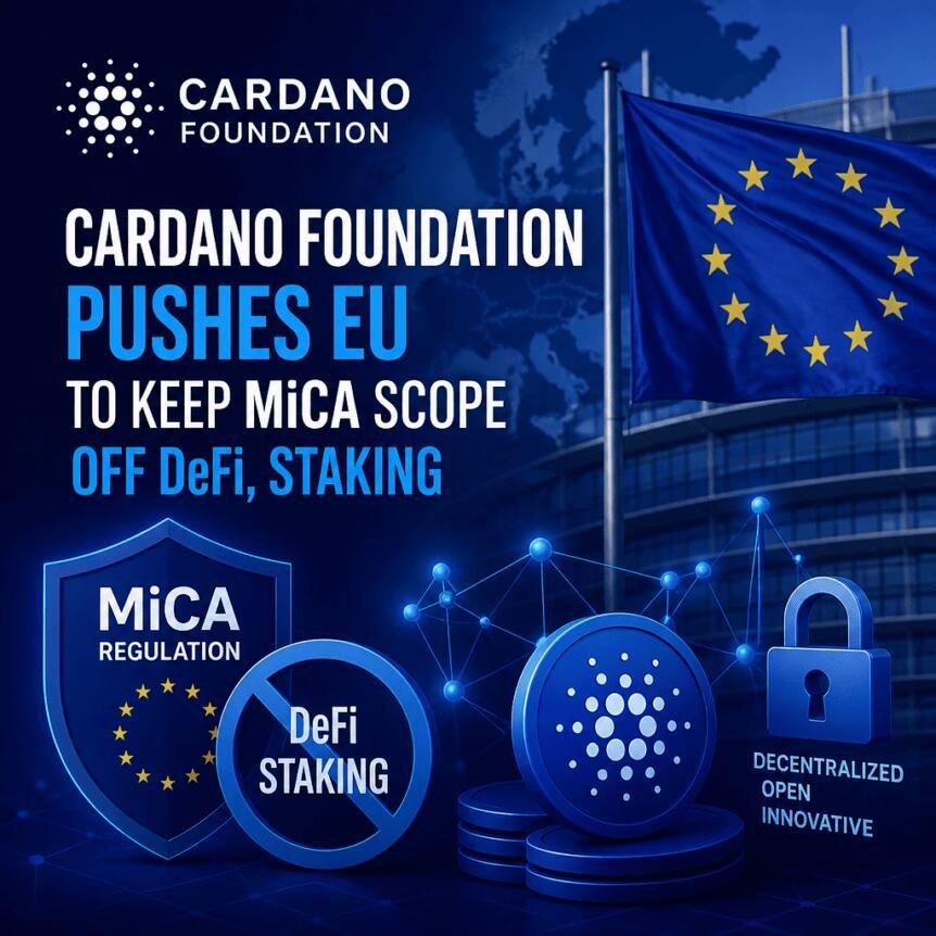 Cardano Foundation Pushes EU to Keep MiCA Scope Off DeFi, Staking