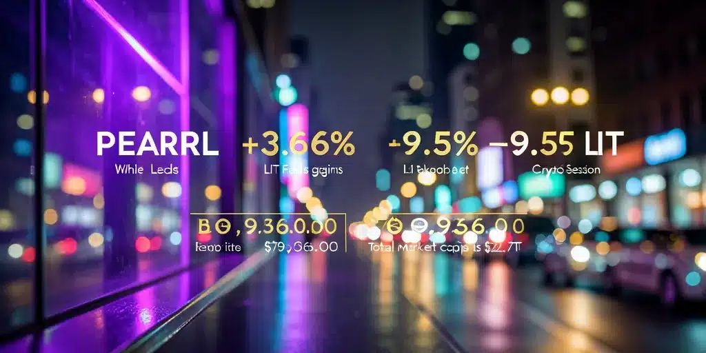 PEARL climbs while LIT drops sharply in volatile crypto session