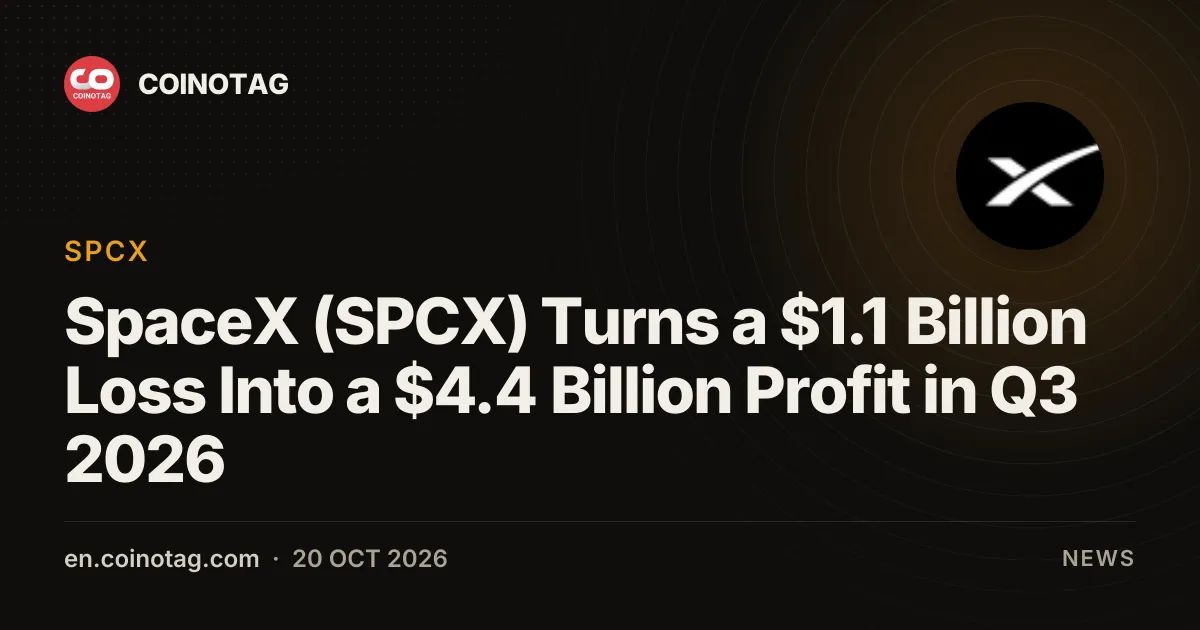 SpaceX (SPCX) Turns a $1.1 Billion Loss Into a $4.4 Billion Profit in Q3 2026