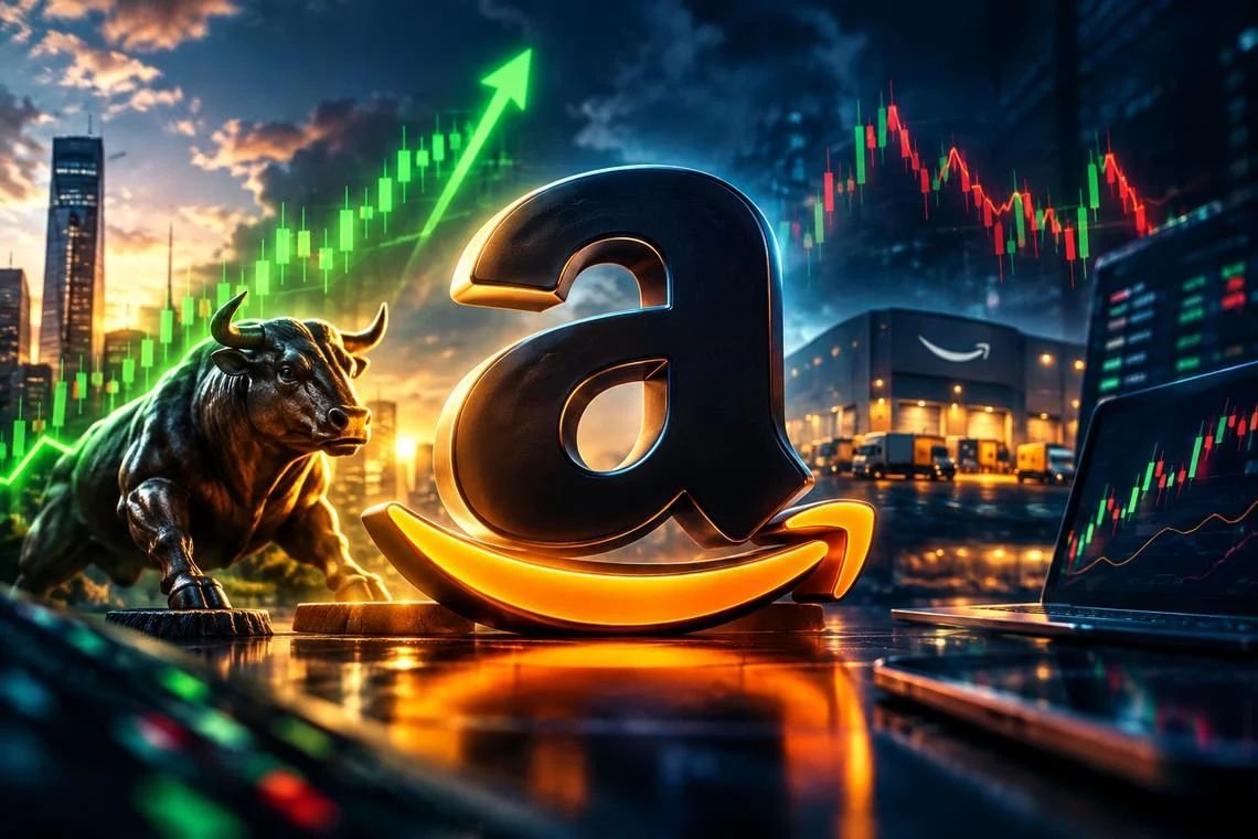 Amazon.com stock gains 4.98%, but 15-minute MACD histogram is -0.35