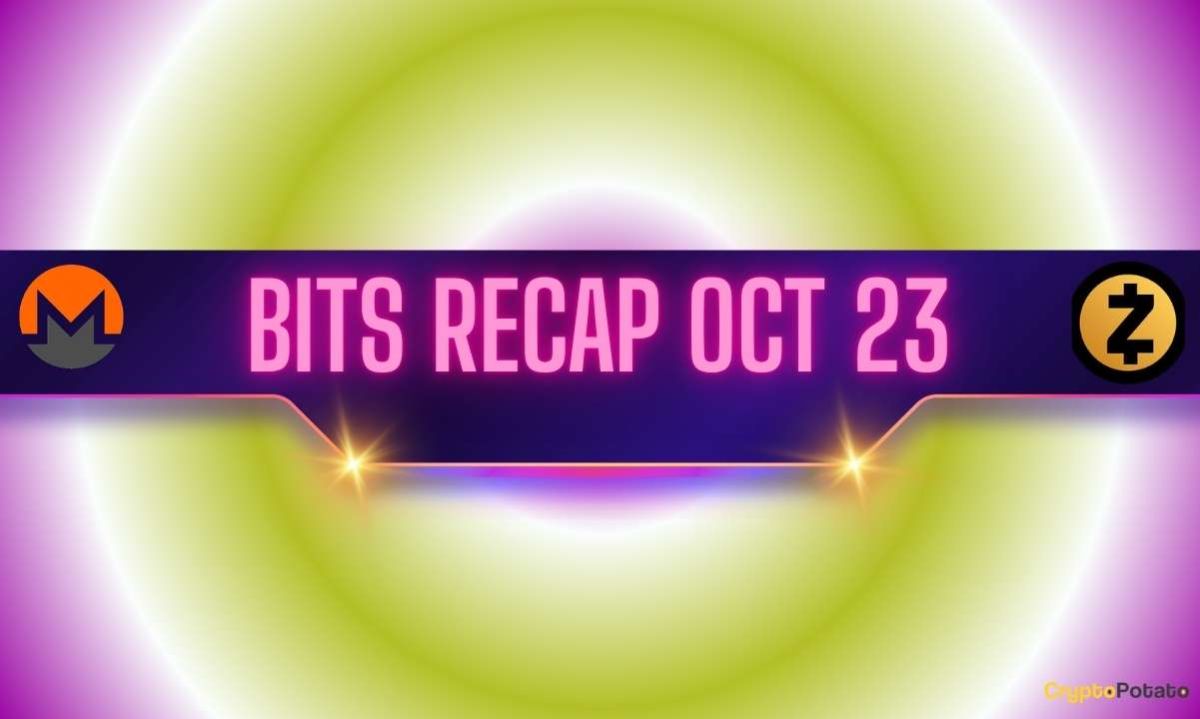 Monero (XMR) Gains Attention, Zcash (ZEC) Faces Wild Swings, and More: Bits Recap October 23