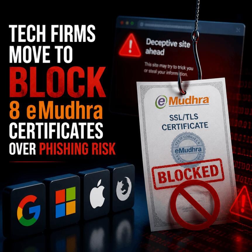 Tech Firms Move to Block 8 eMudhra Certificates Over Phishing Risk