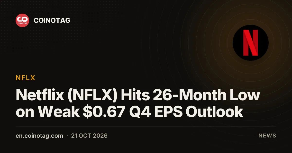 Netflix (NFLX) Hits 26-Month Low on Weak $0.67 Q4 EPS Outlook