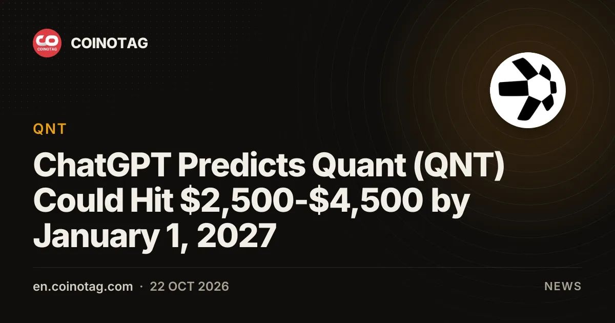 ChatGPT Predicts Quant (QNT) Could Hit $2,500-$4,500 by January 1, 2027