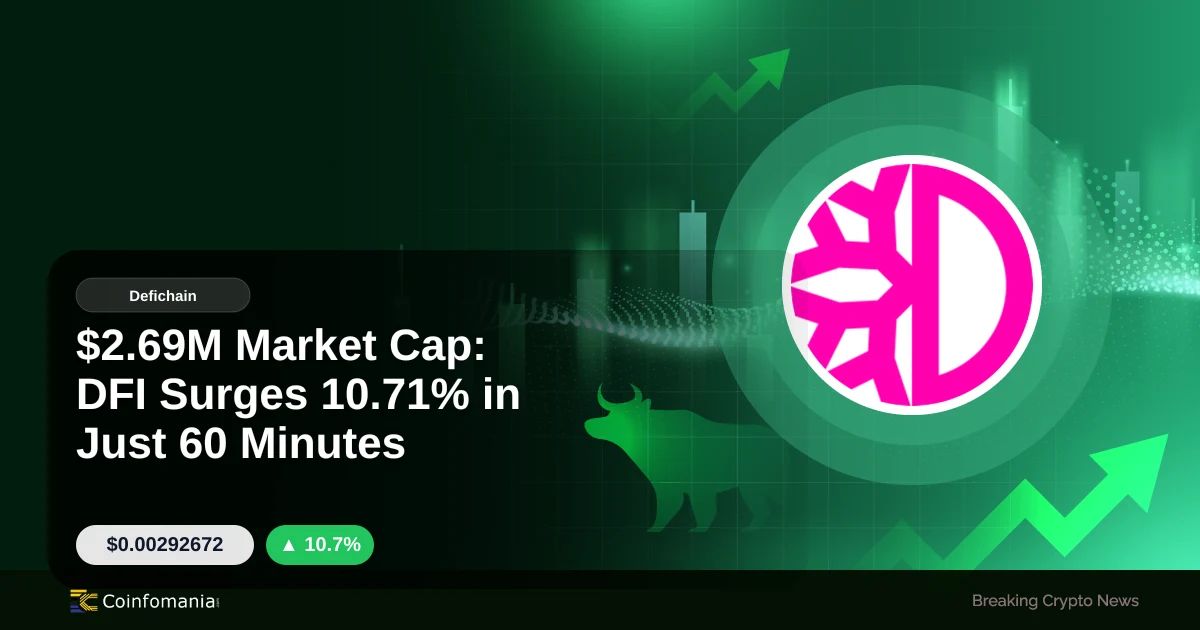 $2.69M Market Cap: DFI Surges 10.71% in Just 60 Minutes