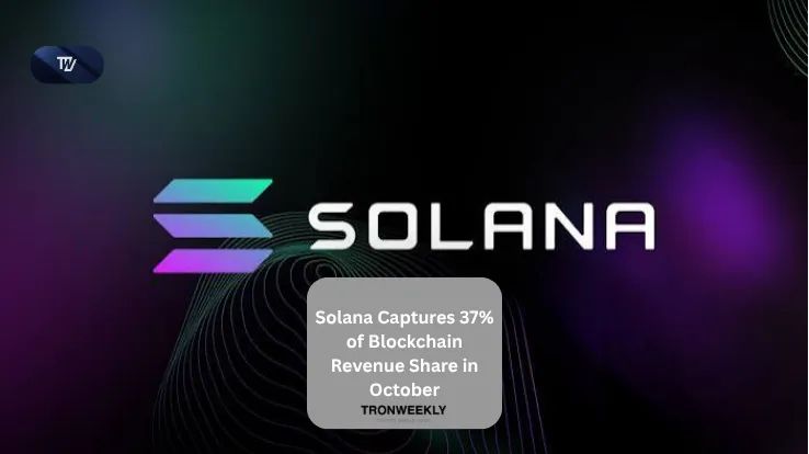 Solana Captures 37% of Blockchain Revenue Share in October