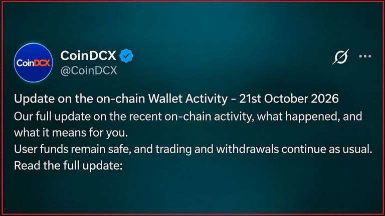Indian Exchange CoinDCX Admits $16M Hit After CEO Dismissed Suspicious Transfers