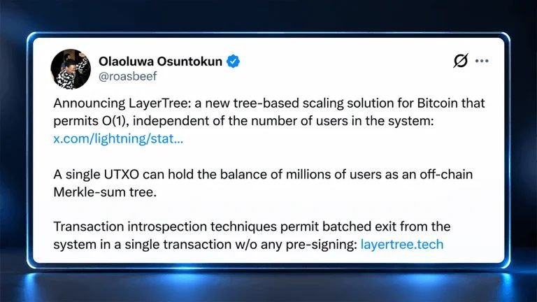 New Tree-Based Bitcoin Scaling Proposal Targets Millions of Users