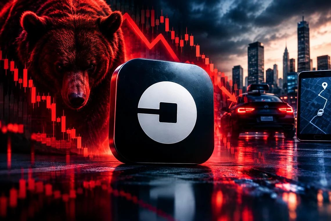 Uber Technologies stock closes 3.43% lower; 15-minute RSI sits at 27.11