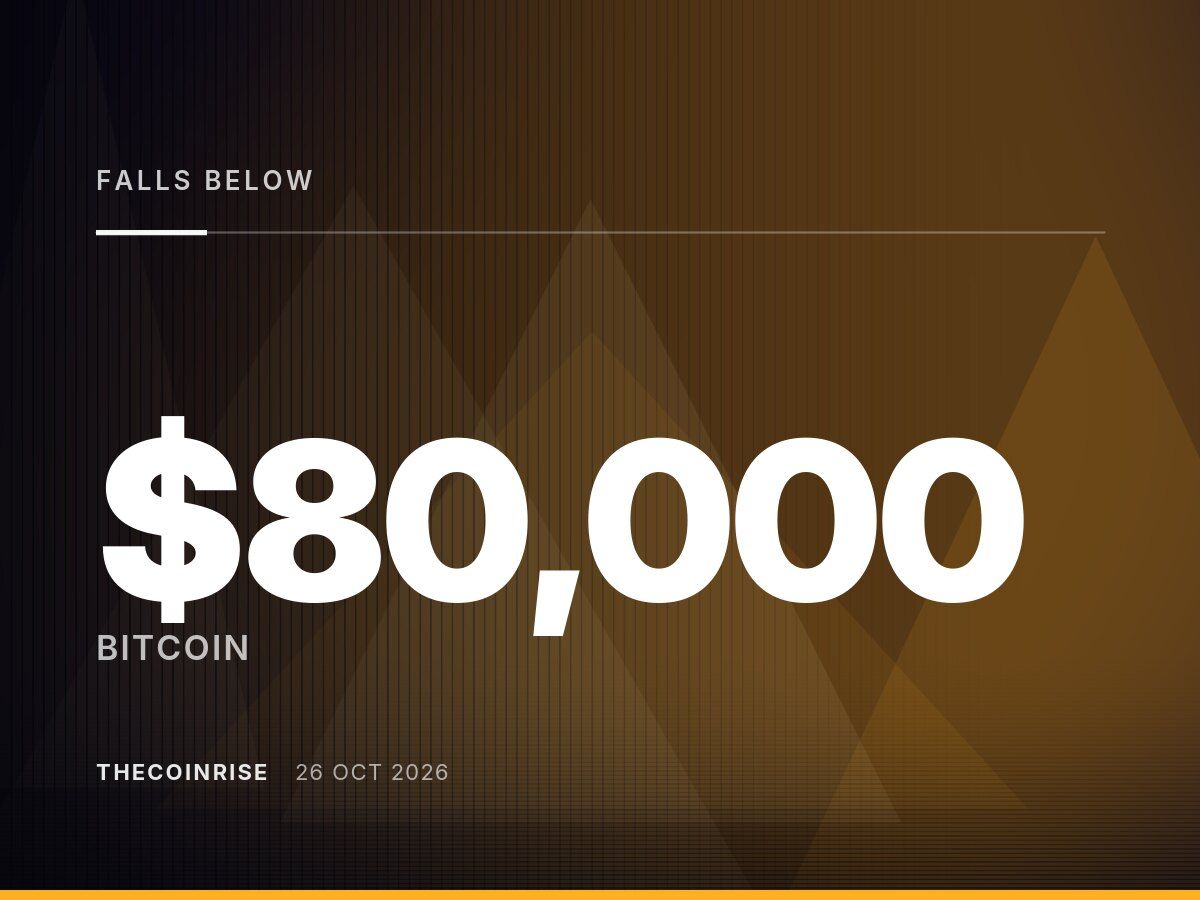 Bitcoin Falls Below $80,000, Support at $76,300 in Focus Amid Broader Selloff
