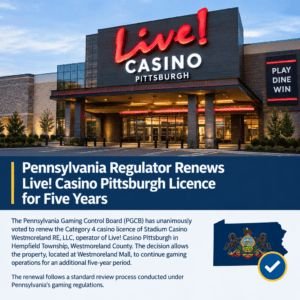 Pennsylvania Regulator Renews Live! Casino Pittsburgh Licence