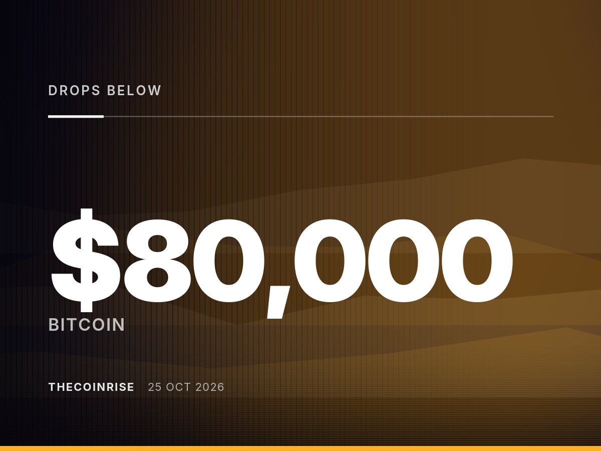 Bitcoin Drops Below $80,000 as Leveraged Long Positions Unwind