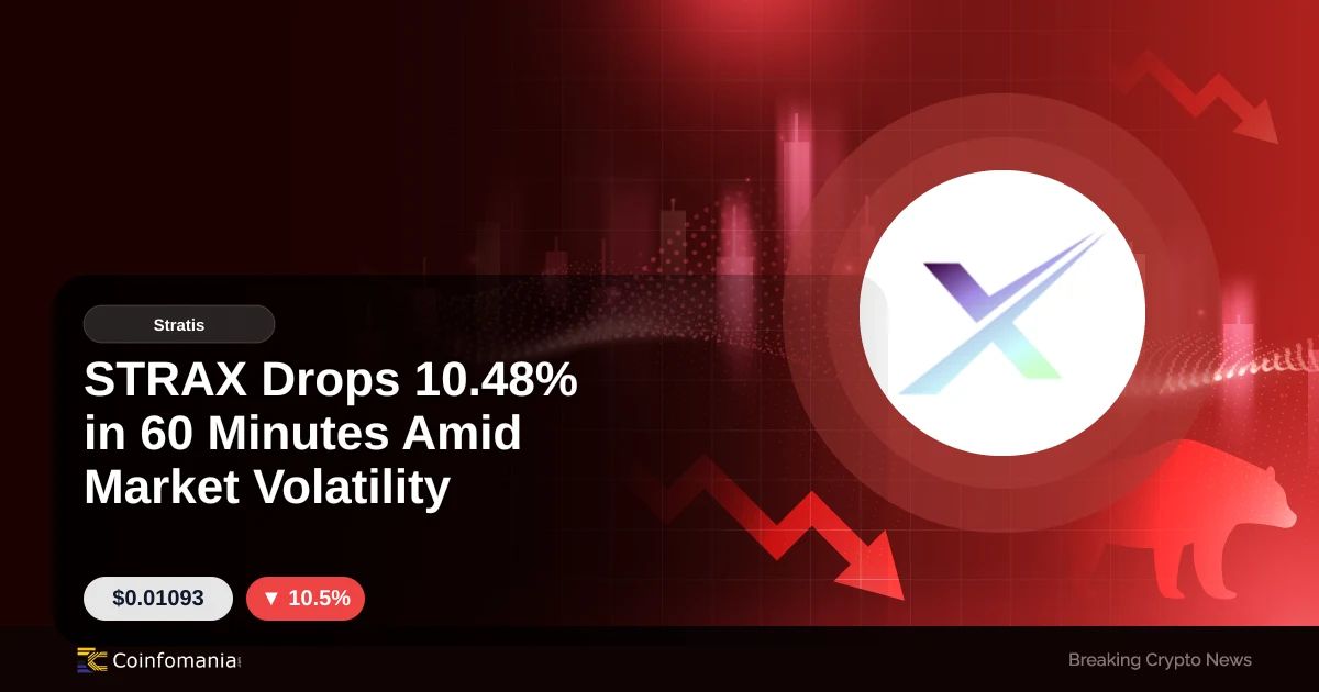 STRAX Drops 10.48% in 60 Minutes Amid Market Volatility
