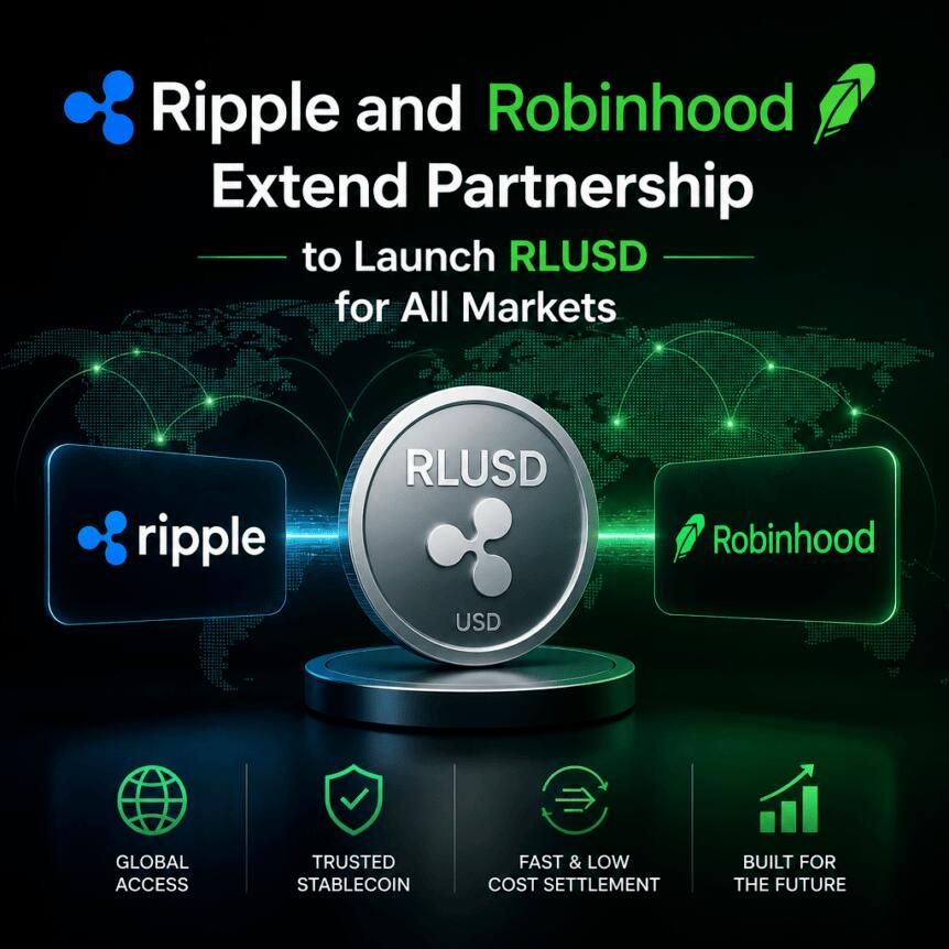 Ripple and Robinhood Extend Partnership to Launch RLUSD for All Markets