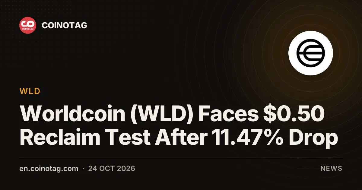 Worldcoin (WLD) Faces $0.50 Reclaim Test After 11.47% Drop