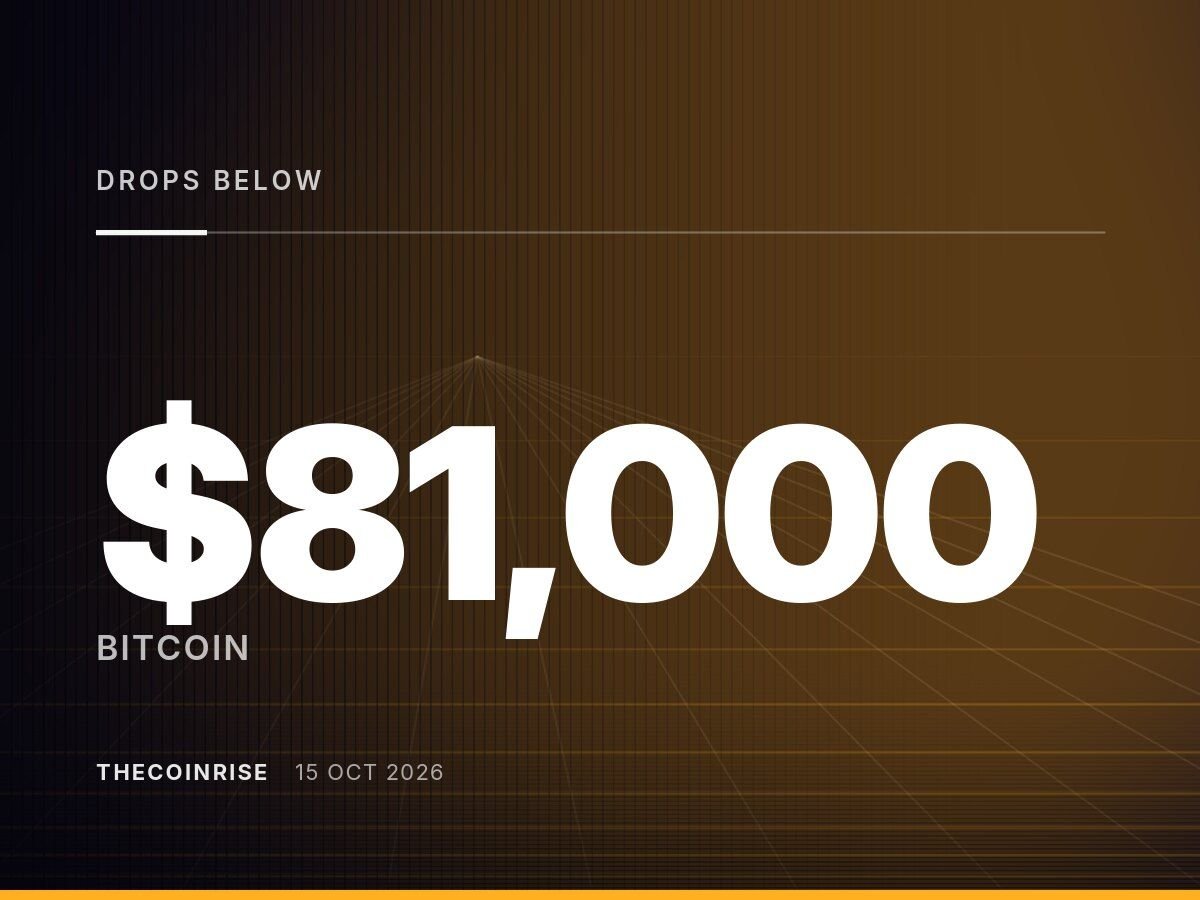 Bitcoin Drops Below $81,000, Sparking Hundreds of Millions in Liquidations