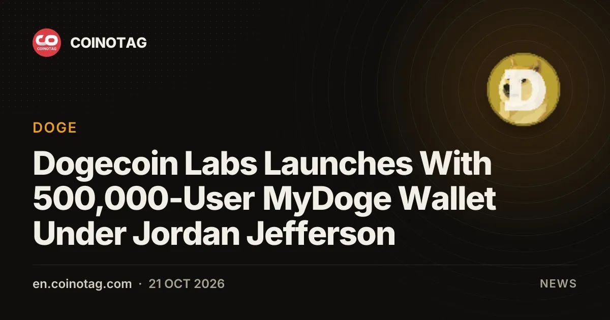 Dogecoin Labs Launches With 500,000-User MyDoge Wallet Under Jordan Jefferson