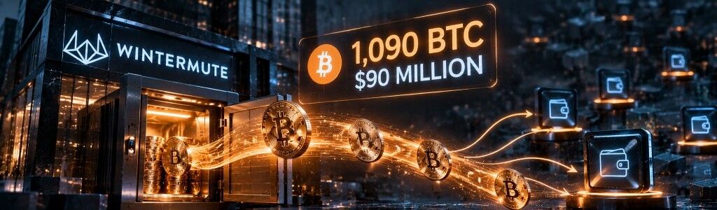 Three New Wallets Receive 1,090 BTC Worth $90 Million From Wintermute