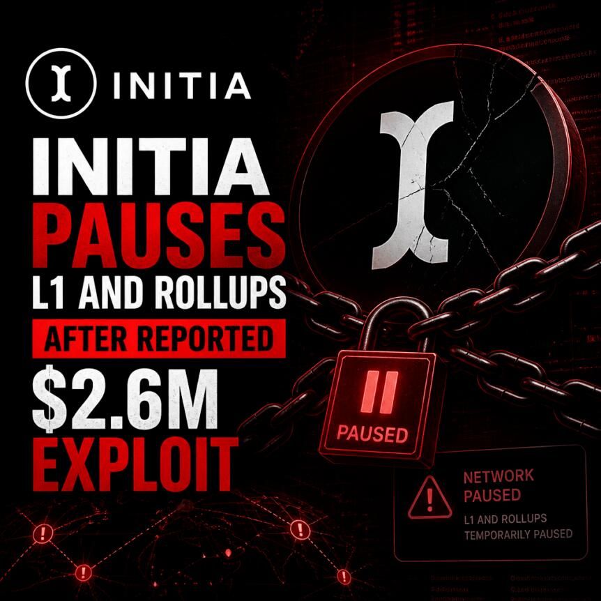 Initia Pauses L1 and Rollups After Reported $2.6M Exploit
