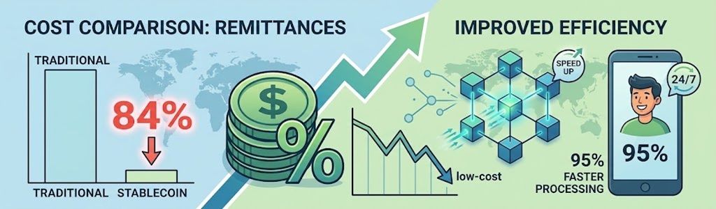 Stablecoins Cut Remittance Costs by 84% Compared to Traditional Transfers