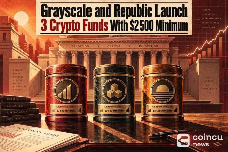 Grayscale and Republic Launch 3 Crypto Funds With $2,500 Minimum