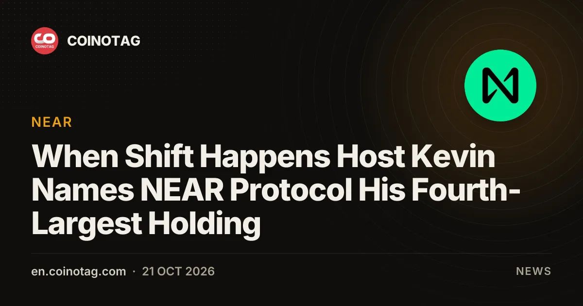 When Shift Happens Host Kevin Names NEAR Protocol His Fourth-Largest Holding