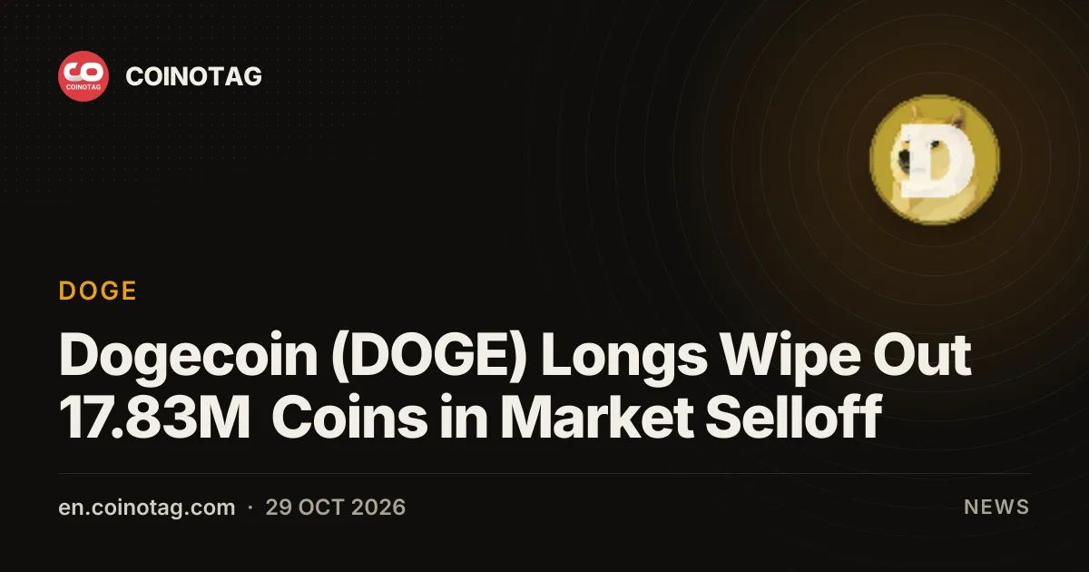 Dogecoin (DOGE) Longs Wipe Out 17.83M Coins in Market Selloff