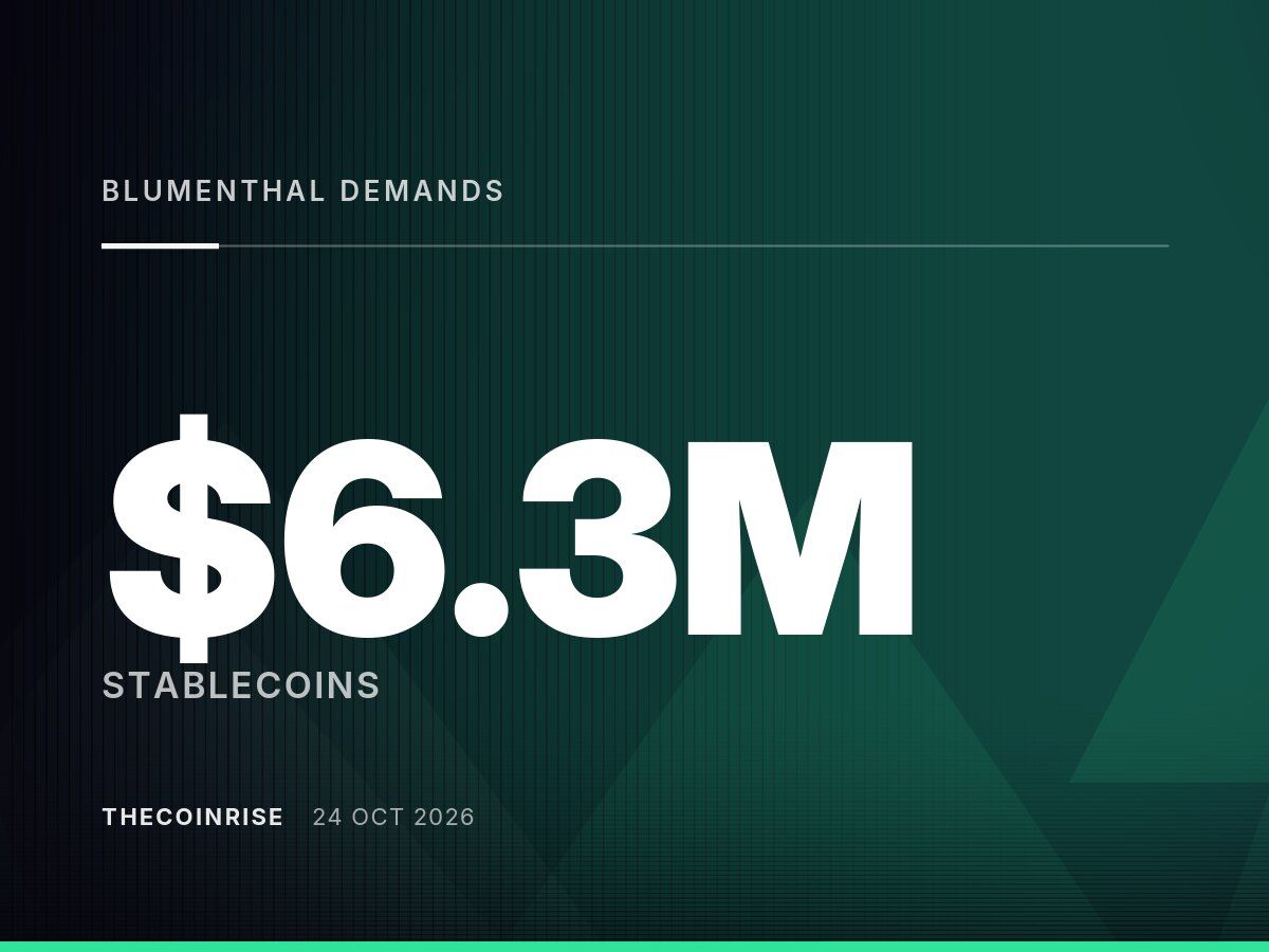 Blumenthal Demands Tether Records Over $6.3 Million Paid to Bo Hines’ Firm