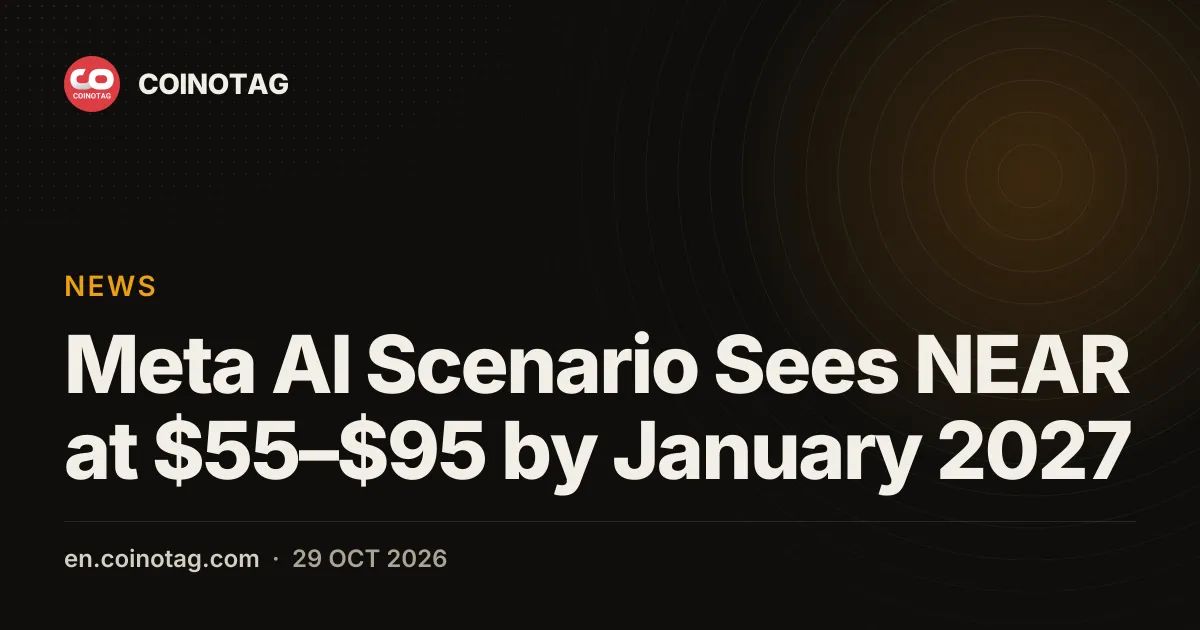 Meta AI Scenario Sees NEAR at $55–$95 by January 2027
