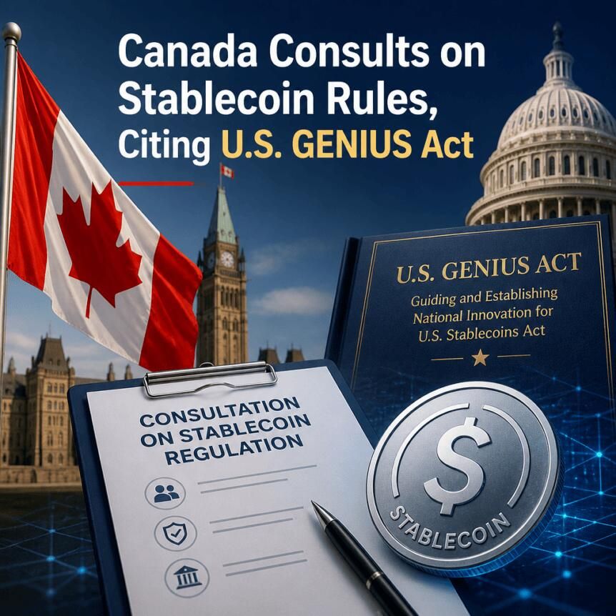 Canada Consults on Stablecoin Rules, Citing U.S. GENIUS Act
