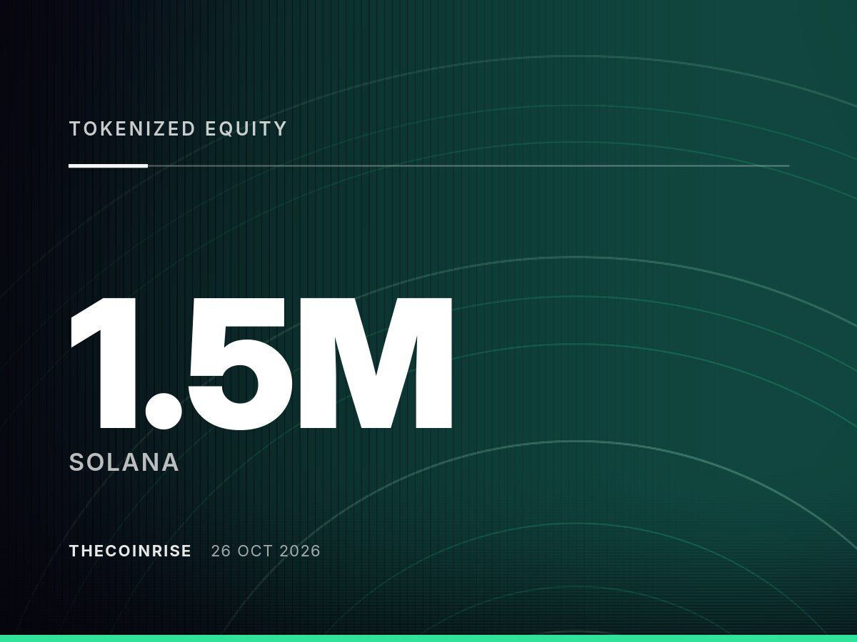 Tokenized Equity Holders on Solana Reach 1.5 Million, a New High