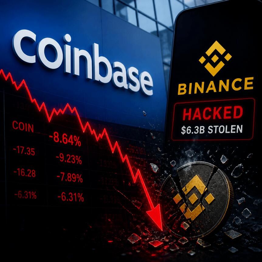 Coinbase Shares Drop as Markets React to $6.3B Binance Hack